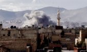 East Ghouta after airstrikes by government troops on 25 February. (© picture-alliance/dpa)