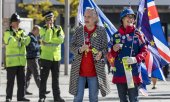Brexit opponents demonstrating outside the Labour Party's Annual Conference. (© picture-alliance/dpa)