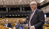 EU Commission President Jean-Claude Juncker addressing the EU Parliament about the Brexit on January 30, 2019. (© picture-alliance/dpa)