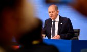 German Chancellor Olaf Scholz at the EU summit in Brussels on 25 March 2022. (© picture alliance / ASSOCIATED PRESS / Geert Vanden Wijngaert)