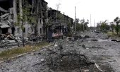 Destroyed buildings in Lysychansk on 3 July 2022. (© picture alliance/ASSOCIATED PRESS)