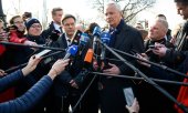 The ministers for economic affairs of Germany and France, Robert Habeck (left) and Bruno Le Maire, in Washington on 7 February. (© picture alliance/dpa Bernd von Jutrczenka)