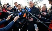 The ministers for economic affairs of Germany and France, Robert Habeck (left) and Bruno Le Maire, in Washington on 7 February. (© picture alliance/dpa Bernd von Jutrczenka)
