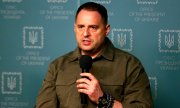 Ukrainian Chief of Staff Andriy Yermak spoke of "very productive consultations" on a "just and lasting peace". (© picture-alliance/NurPhoto / STR)
