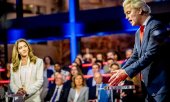 VVD leader Dilan Yeşilgöz (left) and Geert Wilders (right). (© picture alliance / ROBIN UTRECHT / Robin Utrecht)