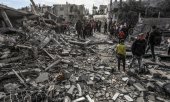 The Israeli government sees Rafah as the last bastion of Hamas, which it accuses of using the civilian population as human shields. (© picture alliance/dpa / Abed Rahim Khatib)