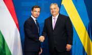 Ulf Kristersson (left) and Viktor Orbán on Friday in Budapest. (© picture-alliance/dpa/Marton Monus)