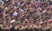 North Korean soldiers during Vladimir Putin's state visit to Pyongyang on 19 June 2024. (© picture alliance / Picvario / Komsomolskaya Pravda)