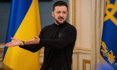 Ukrainian President Volodymyr Zelensky at a press conference on a temporary Black Sea ceasefire on 25 March. (© picture alliance/Anadolu/Danylo Antoniuk)