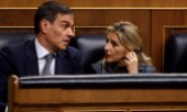 Yolanda Díaz from coalition partner Sumar doesn't agree with Sánchez's decision. (© picture alliance / Juan Carlos Rojas)